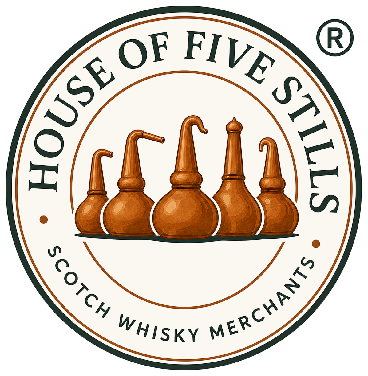 House of Five Stills stamp logo